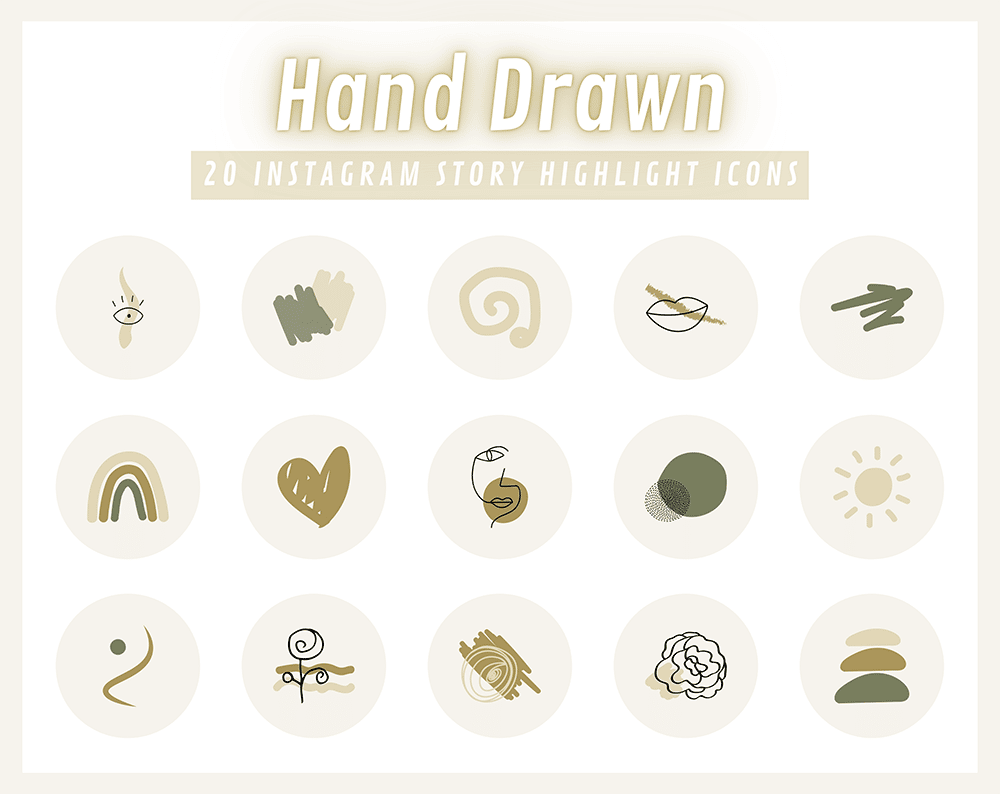 HAND DRAWN Instagram Story Highlight Icons