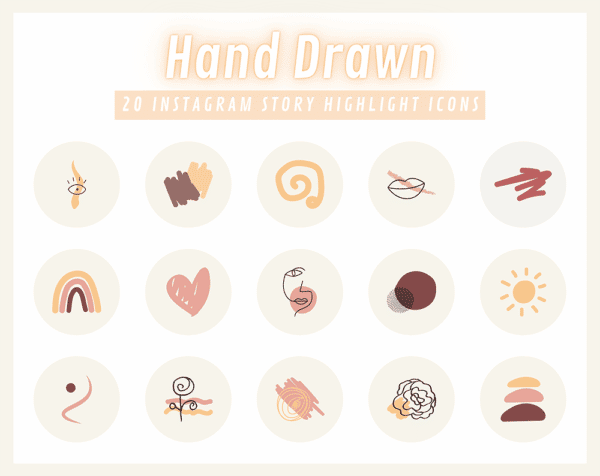 HAND DRAWN Instagram Story Highlight Icons