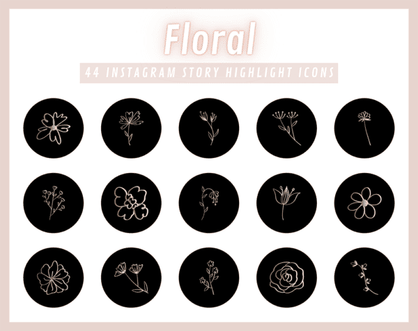 FLORAL Instagram Story Highlight Icons