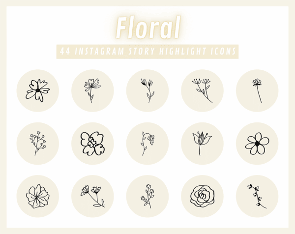 FLORAL Instagram Story Highlight Icons