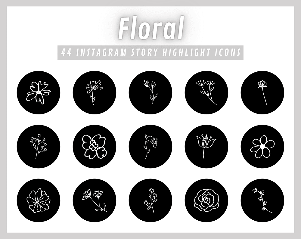 FLORAL Instagram Story Highlight Icons