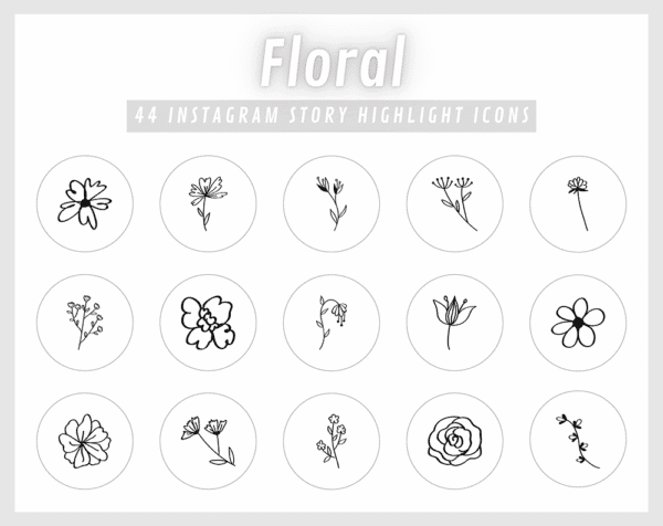 FLORAL Instagram Story Highlight Icons