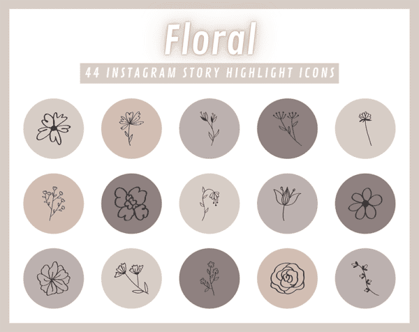 FLORAL Instagram Story Highlight Icons