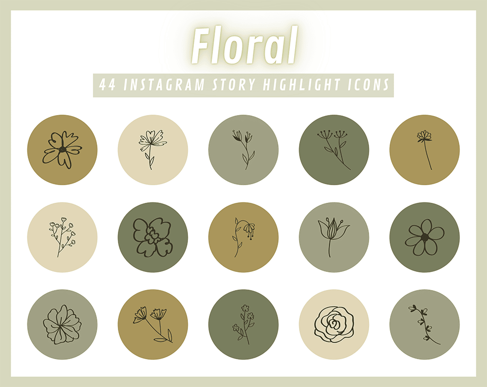 FLORAL Instagram Story Highlight Icons