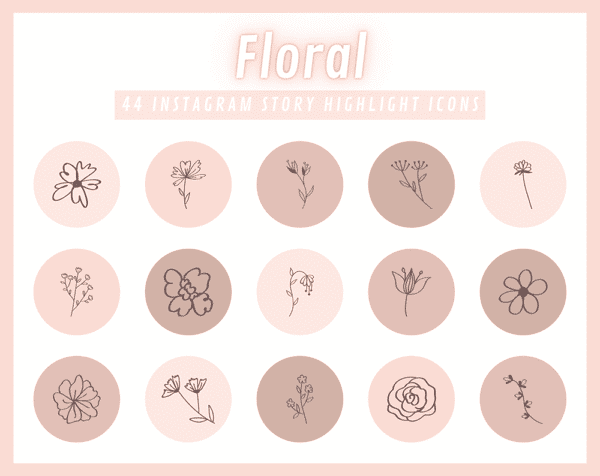 FLORAL Instagram Story Highlight Icons