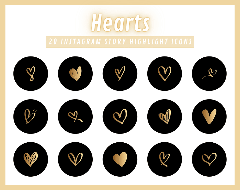 HEARTS Instagram Story Highlight Icons