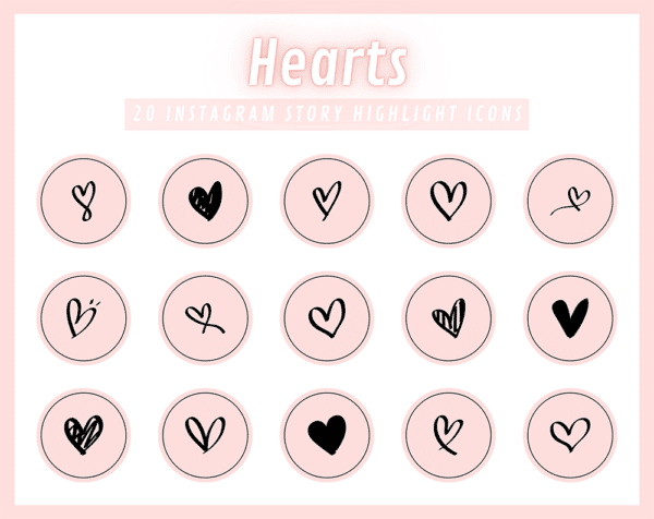 FREE HEARTS Instagram Story Highlight Icons