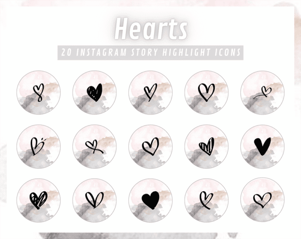 FREE HEARTS Instagram Story Highlight Icons