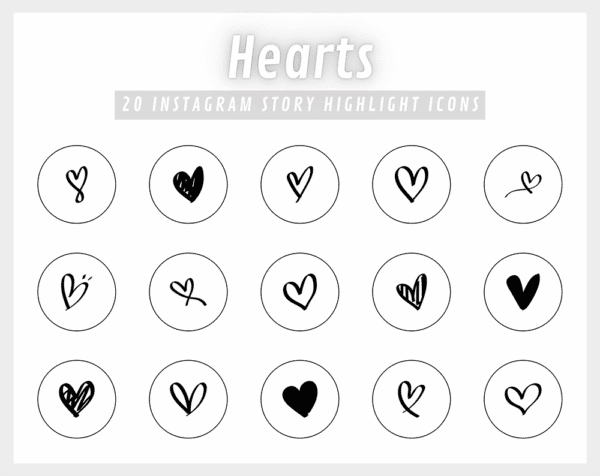 FREE HEARTS Instagram Story Highlight Icons