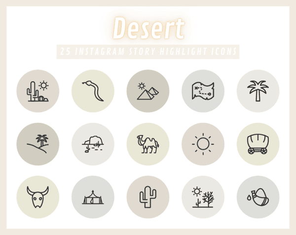 DESERT Instagram Story Highlight Icons