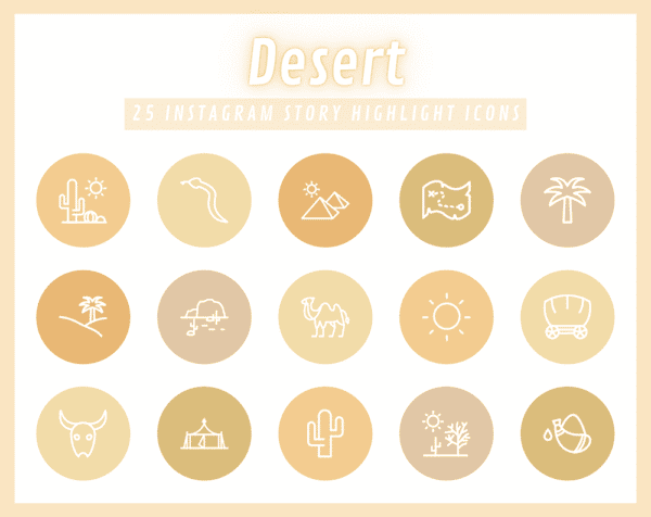 DESERT Instagram Story Highlight Icons