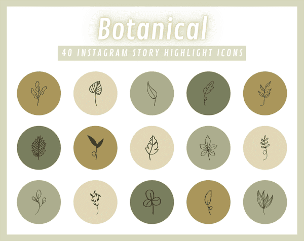 BOTANICAL Instagram Story Highlight Icons