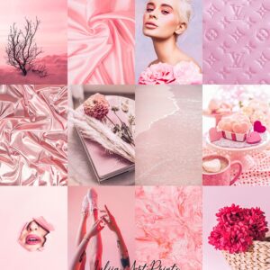 Light Pink Wall Collage Kit 3200×3600 Grid for collage