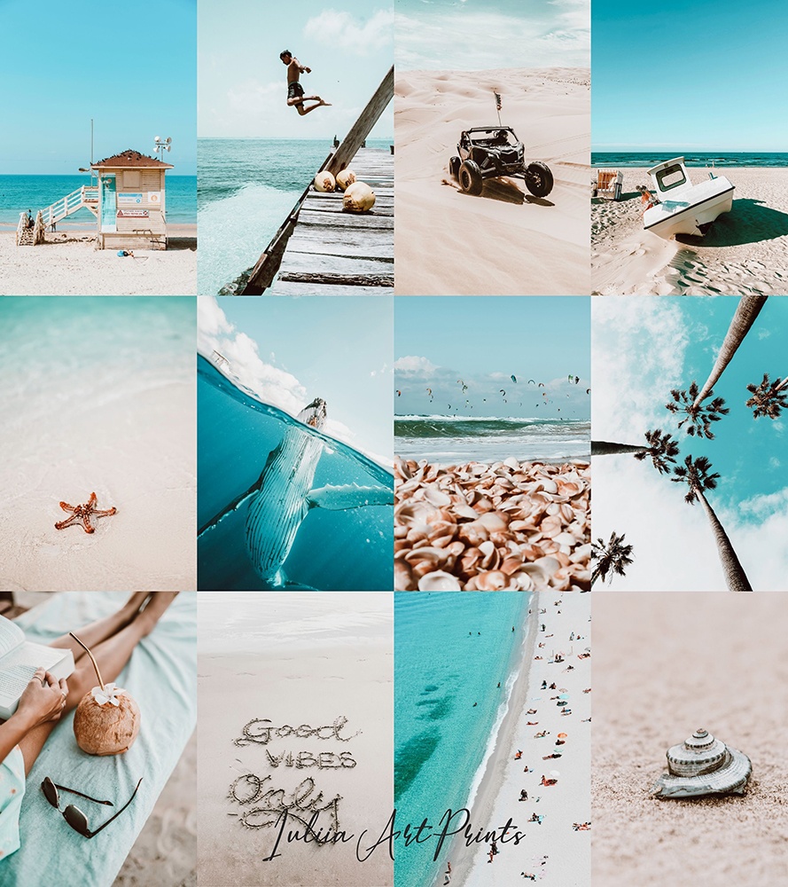 Beach Wall Collage Kit 3200×3600 Grid for collage