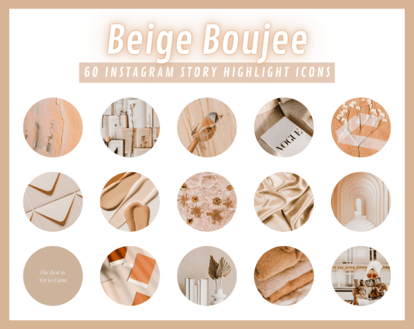 BEIGE BOUJEE Instagram Story Highlight Icons