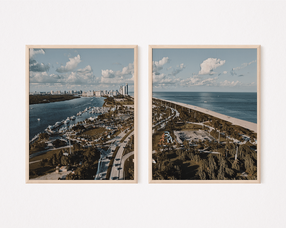 Set of 2 MIAMI BEACH Printable Wall Art
