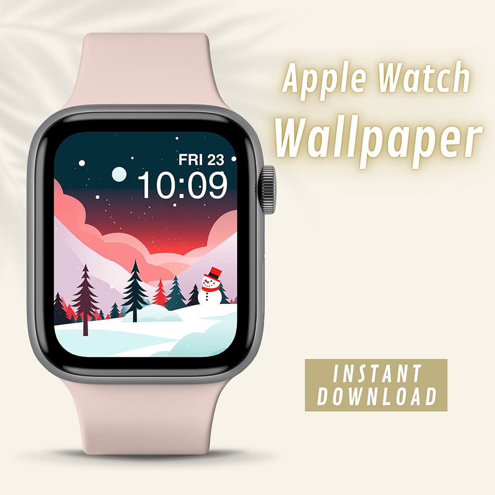 Bright Snowman Apple Watch Wallpaper