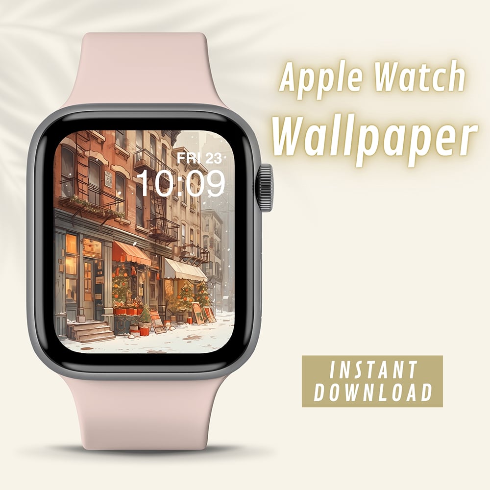 Christmas In the City Apple Watch Wallpaper