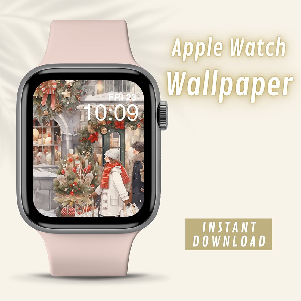 Christmas Shopping Apple Watch Wallpaper