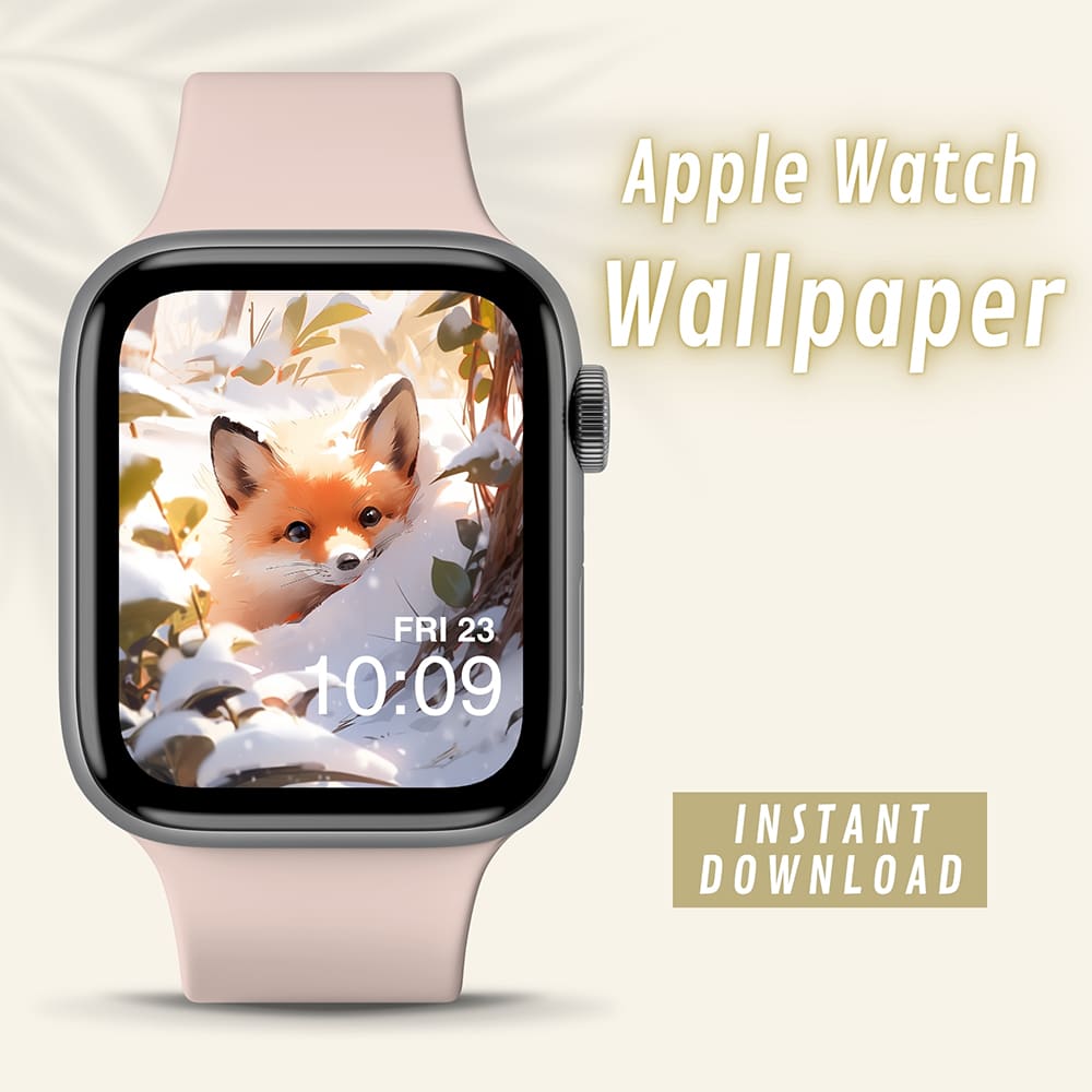 Cute Forest Fox Apple Watch Wallpaper