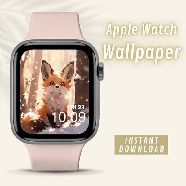 Cute Forest Little Fox Apple Watch Wallpaper