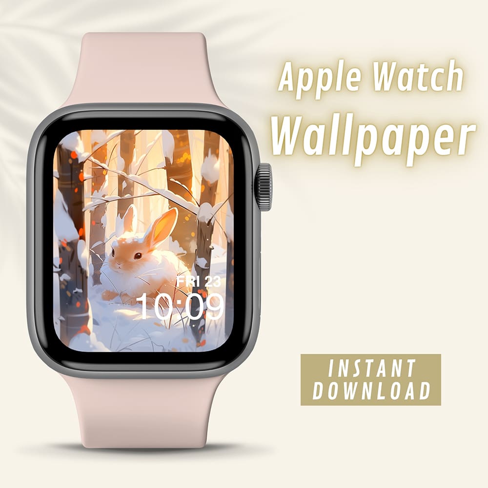 Cute Forest Rabbit Apple Watch Wallpaper