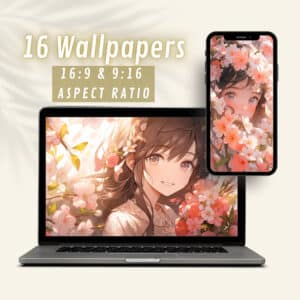 Girl in Blossom WallPapers IuliiaStore – 1