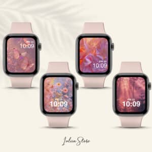 Ethereal Aesthetics Watch Wallpapers Bundle, Pink Watch Wallpaper, Smartwatch Face Cover, Ethereal Apple iWatch Background - photo #1