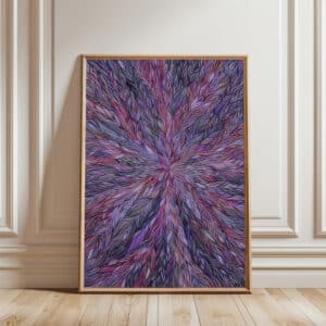 Artlandish Aboriginal Art Piece, Feminine Purple Abstract Dot Artwork, Contemporary Australian Wall Decor, Free Shipping - photo #7