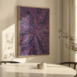 Artlandish Aboriginal Art Piece, Feminine Purple Abstract Dot Artwork, Contemporary Australian Wall Decor, Free Shipping - photo #3