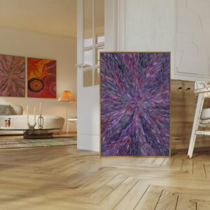 Artlandish Aboriginal Art Piece, Feminine Purple Abstract Dot Artwork, Contemporary Australian Wall Decor, Free Shipping - photo #5