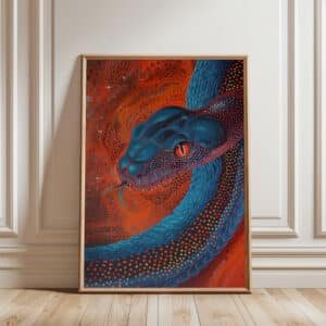 Gallery Wall Art Aboriginal Animal Print, Vibrant Snake Dot Art Australian Native Painting for Contemporary Home, Free Shipping - photo #5