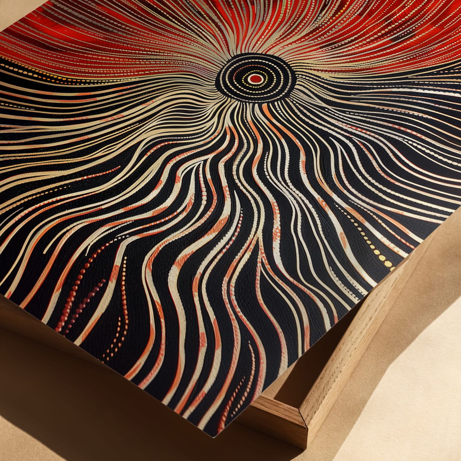 XL Aboriginal Print – Modern Dot‑Paint Wall Art