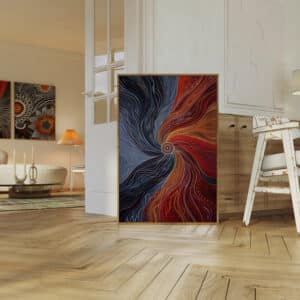 Authentic Aboriginal Heritage Art, Large Canvas Dreamtime Painting, Decorative Cultural Home Decor, Free Shipping - photo #3