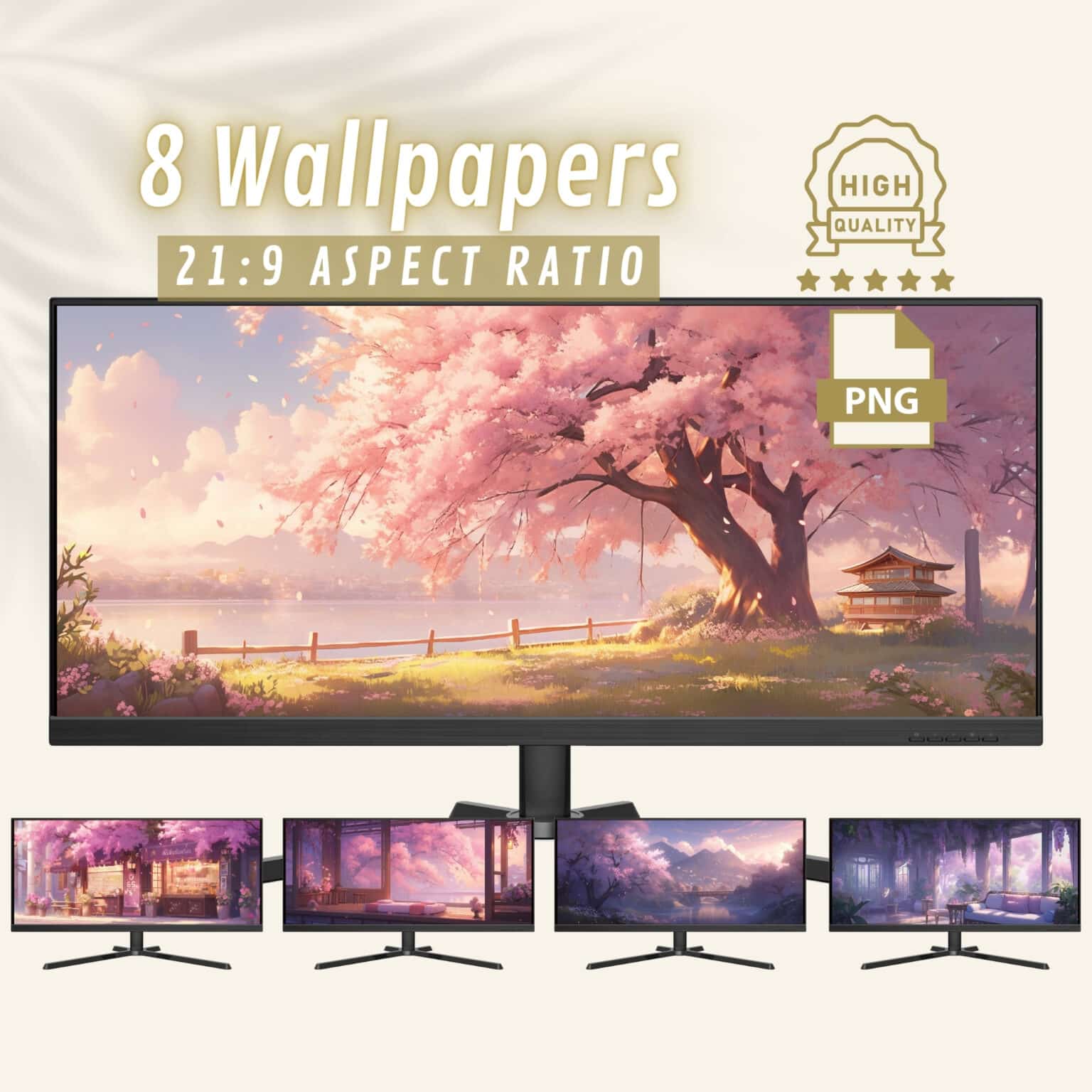 Buy Blossom Aesthetics Ultrawide Wallpapers Instant Download - Iuliia.Store
