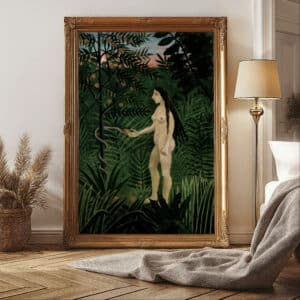 Henri Rousseau Poster, Eve Print, Famous Paintings Reproduction, Dark Green Wall Art, Classic Art Religious Gallery Print, Free Shipping - photo #1