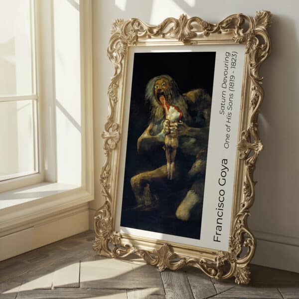 Famous Art by Francisco de Goya, Saturn Devouring Fine Art Print, Large Wall Decor for Gallery Wall, Romanticism Exhibition Poster, Free Shipping