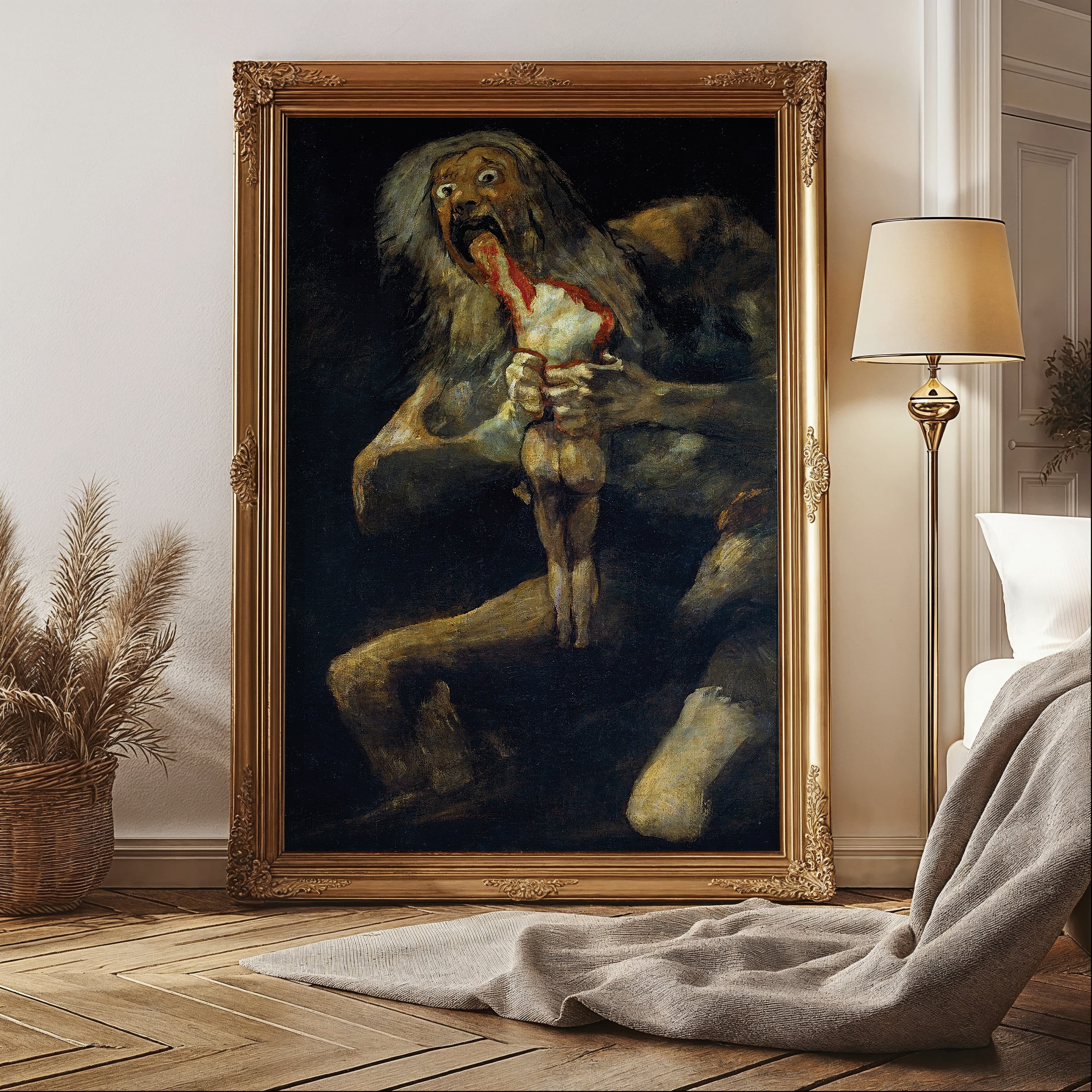 Gallery Poster of Saturn Devouring His Son, Timeless Francisco de Goya Art Print, Museum Quality Wall Art, Office Decor, Wedding Gift, Free Shipping