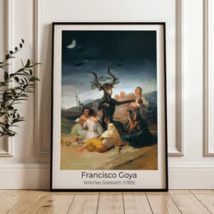 Exhibition Poster of Francisco de Goya's Witches Sabbath - Timeless Spanish Art Reproduction for Large Wall Decor, Artist Decor Gift