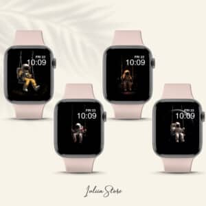 Apple Watch Wallpaper Astronaut's Cosmic Swing, Stylish iWatch Face Background Bundle, Cool Space Watch Face - photo #1