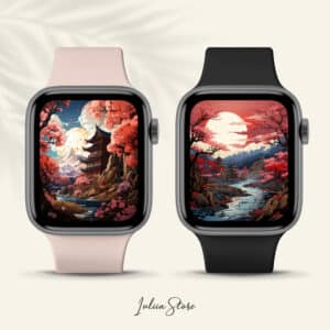 Sakura Landscapes Wallpapers for iWatch, Beautiful Japan Inspired Apple Watch Face Covers, Aesthetic Asian Watch Screen Savers - photo #2