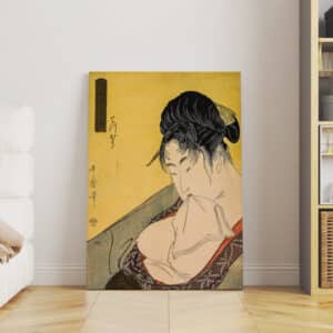 Edo Period A Low Class Prostitute Woodblock Print, Vintage Kitagawa Utamaro Bijin-ga Artwork, Perfect for Japanese Art Collectors and Home Decor - photo #3