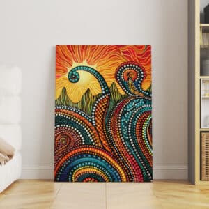 Indigenous Australian Art, Abstract Flower Meadow Dot Painting, Vibrant Aboriginal Wall Decor, Unique Home Gift, Free Shipping - photo #5