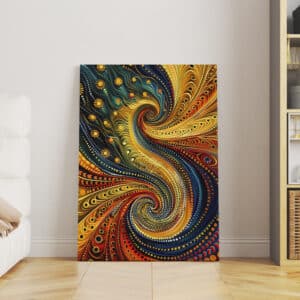 Affordable Aboriginal Art Abstract Flowers, Extra Large Canvas Dot Painting for Vibrant Home Decor, Free Shipping - photo #3