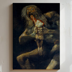 Saturn Devouring One of His Sons Art by Francisco de Goya, Goya Artwork Print on Canvas, Classic Spanish Wall Art, Free Shipping - photo #2