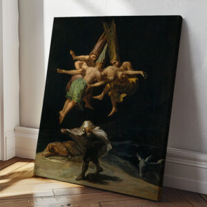Francisco de Goya's Witches in the Air Art, Large Canvas Print for Living Room, Historical Spanish Art Reproduction