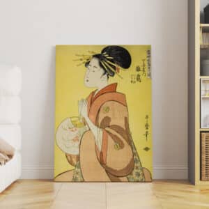 Hinazuru of the Chojiya Art Reproduction, Stunning Kitagawa Utamaro Ukiyo-e Woodblock Print on Canvas for Japanese Art Decor Gift - photo #4