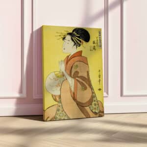 Hinazuru of the Chojiya Art Reproduction, Stunning Kitagawa Utamaro Ukiyo-e Woodblock Print on Canvas for Japanese Art Decor Gift - photo #3