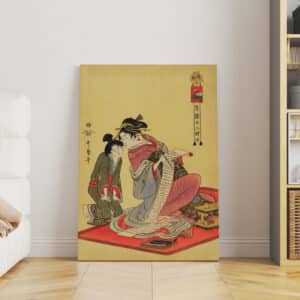 Inu no Koku by Kitagawa Utamaro, Vintage Bijin-ga Woodblock Print on Canvas, Elegant Edo Era Art for Home Decor or Cultural Ukiyo-e Gift - photo #3