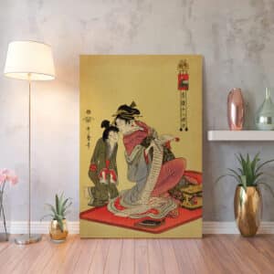 Inu no Koku by Kitagawa Utamaro, Vintage Bijin-ga Woodblock Print on Canvas, Elegant Edo Era Art for Home Decor or Cultural Ukiyo-e Gift - photo #4